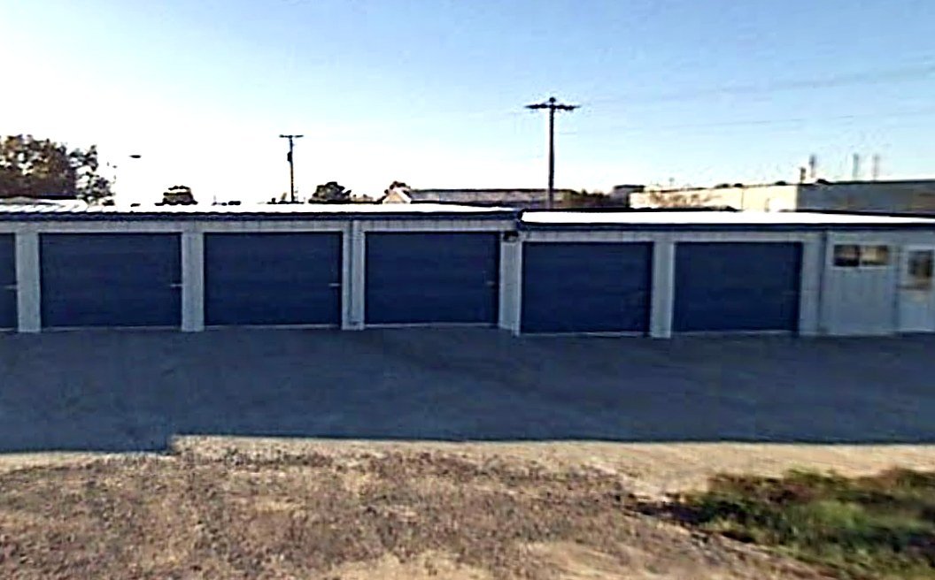 Driveway and storage units at the Godfrey Lane location